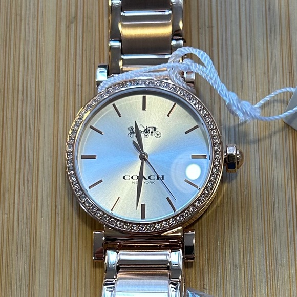 Coach Madison Watch With 34mm Silver Face & RoseGold Bracelet - Picture 2 of 8